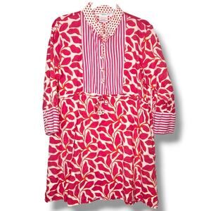Gretchen Scott Designs Pink Bib Shirt Dress